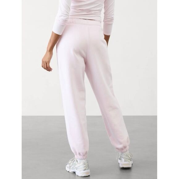 NWT Athleta Forever Fleece High-Rise Fleece Jogger In Shell Pink Size Large - Picture 2 of 9